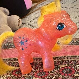 Vintage Hasbro My Little Pony G1 starflower sparkle baby glitter pony 1984.